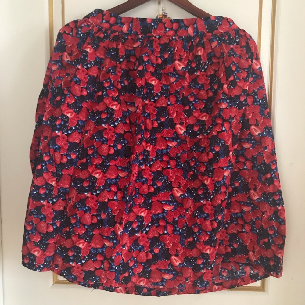 Berry Print Skirt